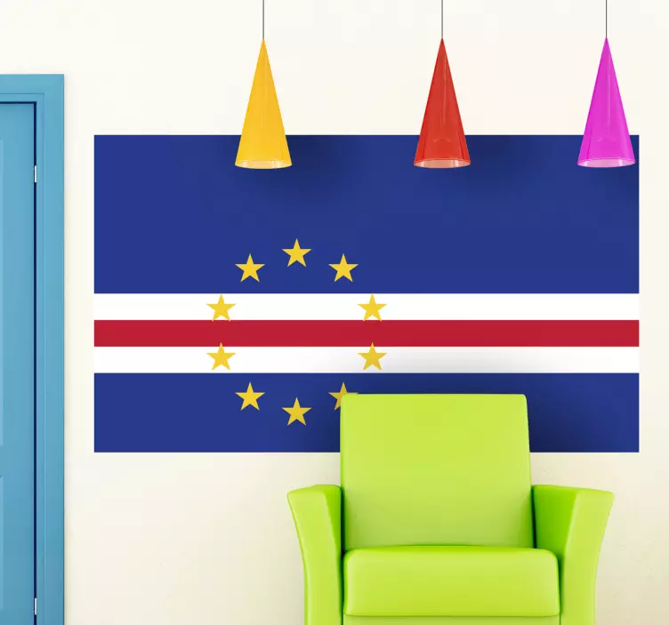 Cape Verde Banner flag decal - TenStickers