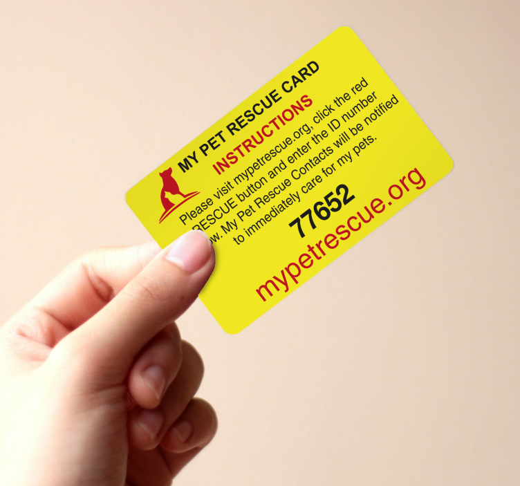 Card pet rescue vinyl sign - TenStickers