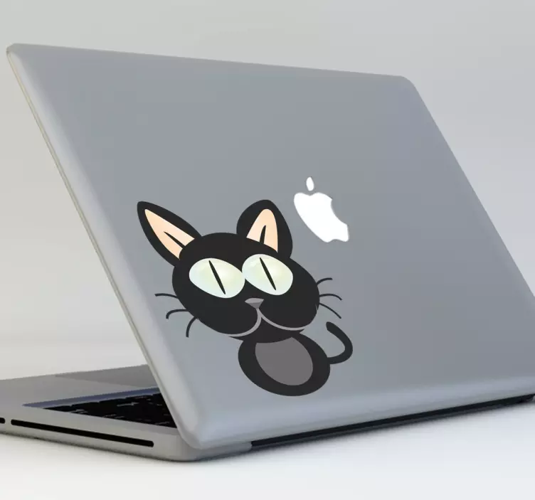 Cat Laptop Sticker - TenStickers