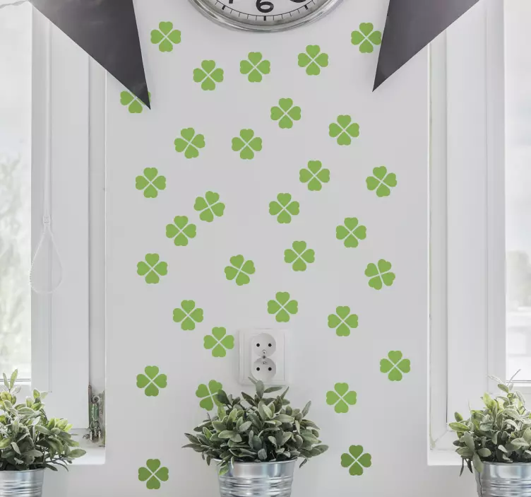 Celtic clover symbols plant wall sticker - TenStickers