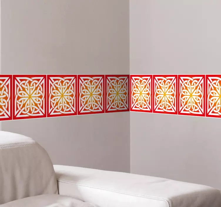 Celtic pattern wall border sticker - TenStickers