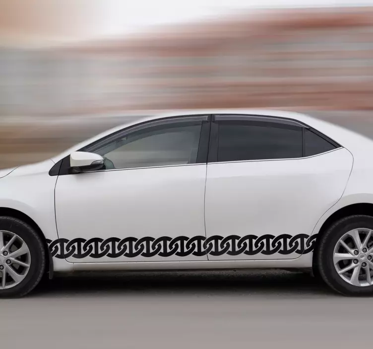 Chains pattern car vinyl sticker - TenStickers