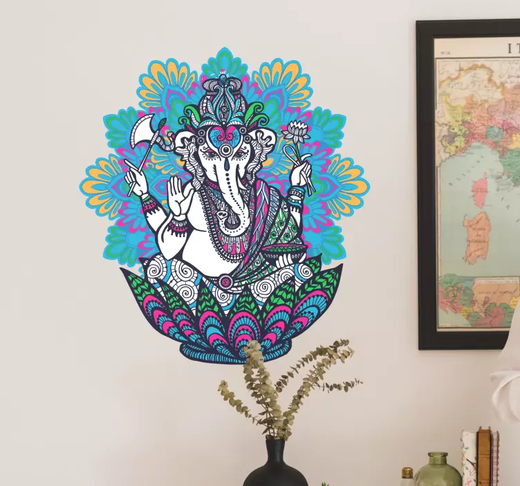 Character sticker colorful ganesha figure - TenStickers