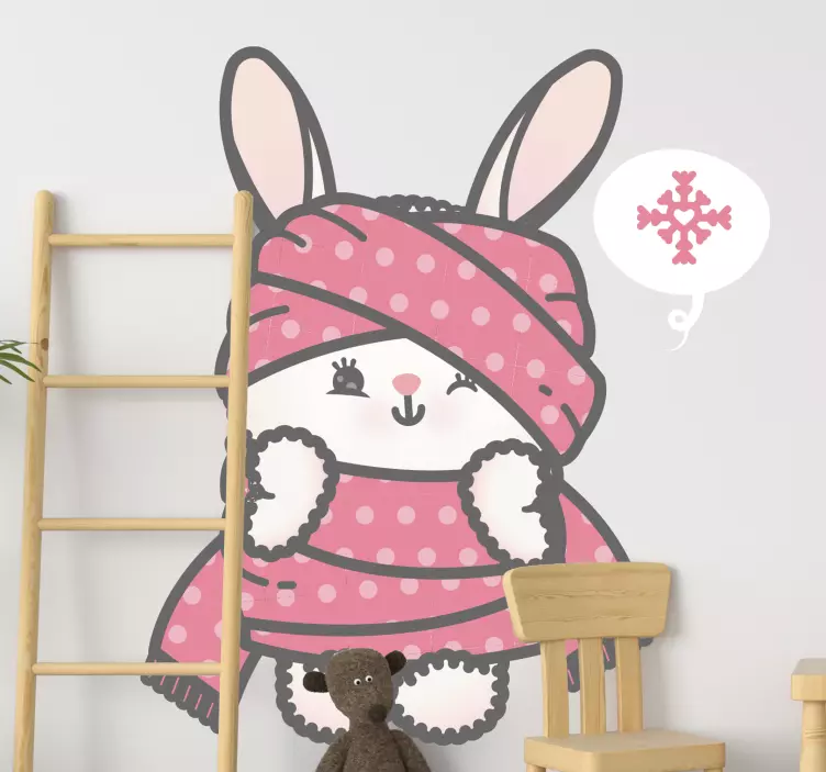 Charming Bunny Sculpture wall stickers for kids - TenStickers