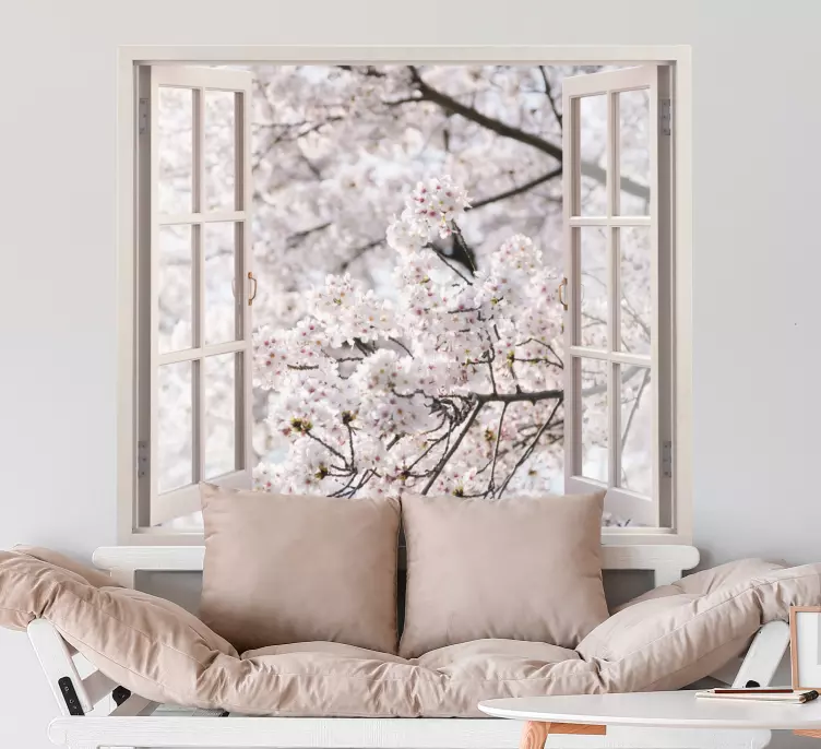 Charming Window View location wall sticker - TenStickers