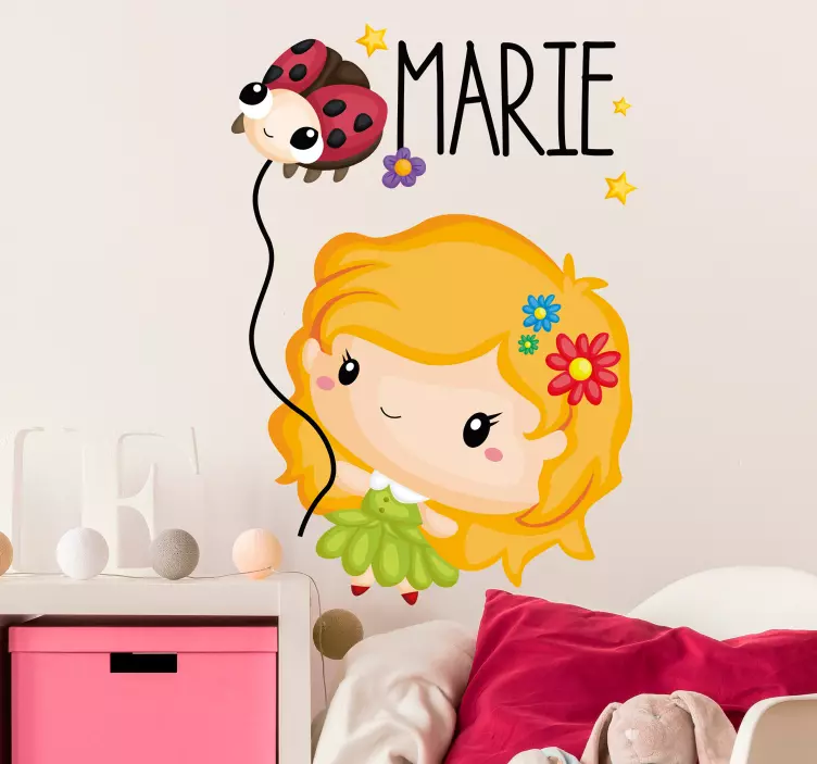 Cheerful Girl Balancing wall stickers for kids - TenStickers