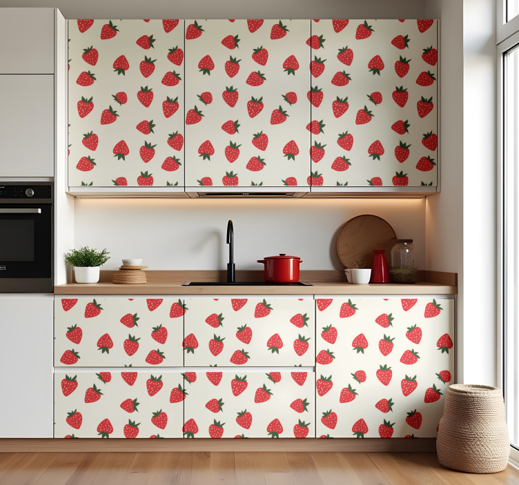 Cherry fruit design kitchen wall sticker - TenStickers
