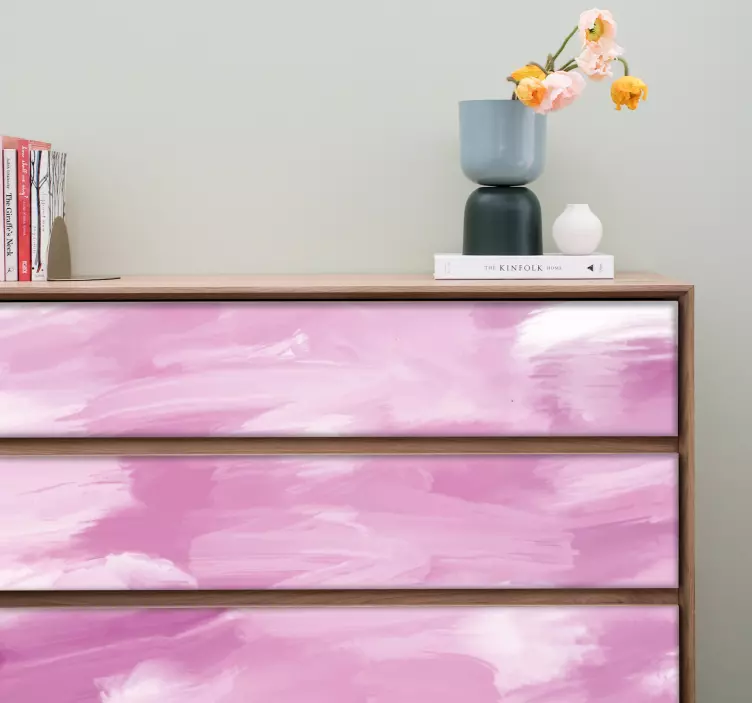 Chic pink texture furniture sticker - TenStickers