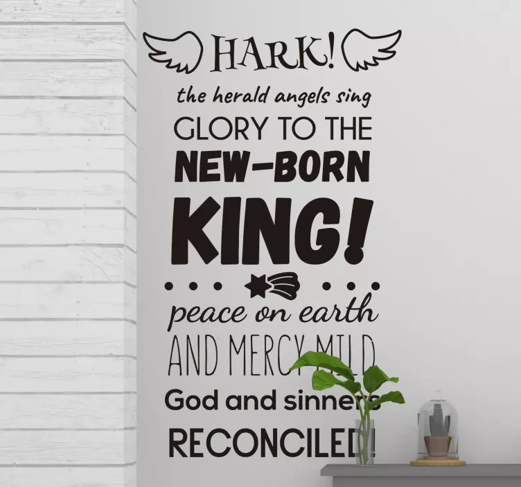 Christmas Carol Text Sticker - TenStickers