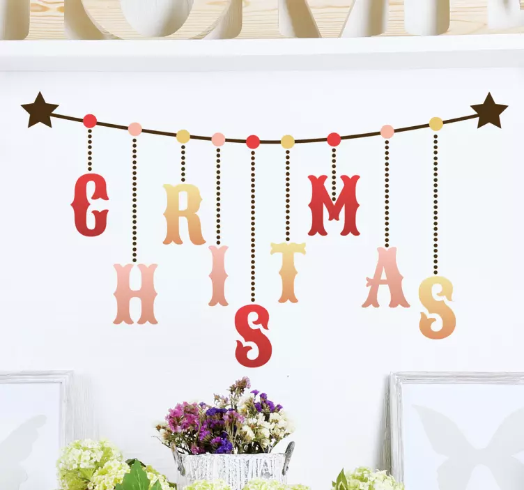 Christmas wall vinyl  sticker - TenStickers