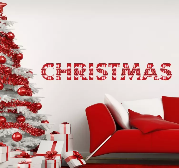 Christmas Text Sticker - TenStickers