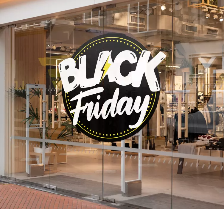 Circular urban design black friday sticker - TenStickers