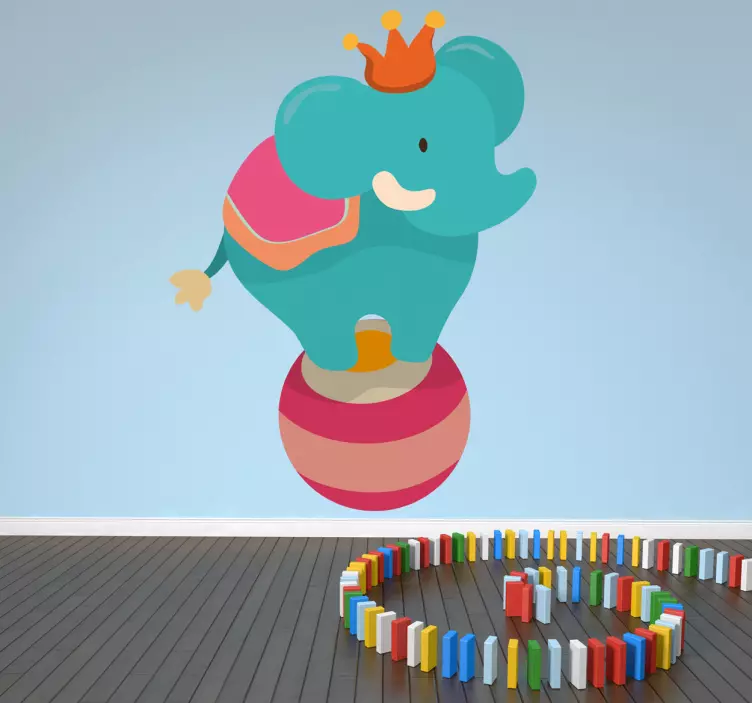 Circus Elephant Wall Sticker - TenStickers