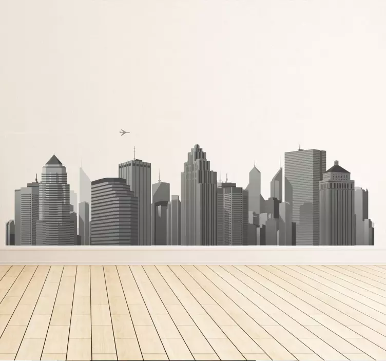 City Skyline Wall Sticker - TenStickers