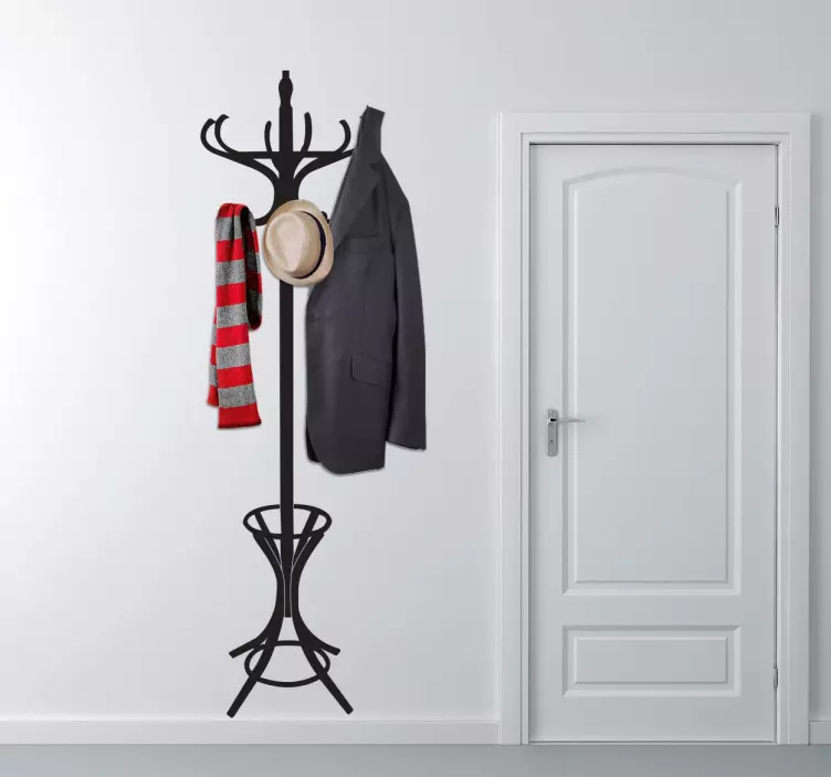 Classic Coat Rack Sticker - TenStickers