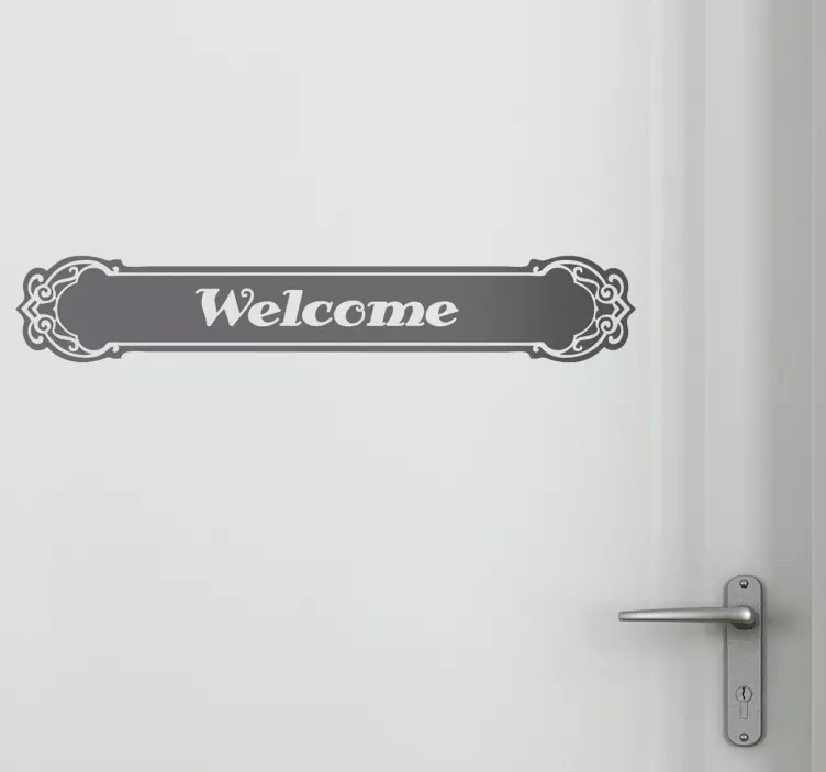 Classic Welcome Vinyl Sticker - TenStickers