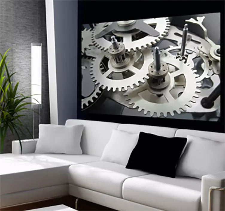 Clock Mechanism Wall Mural - TenStickers