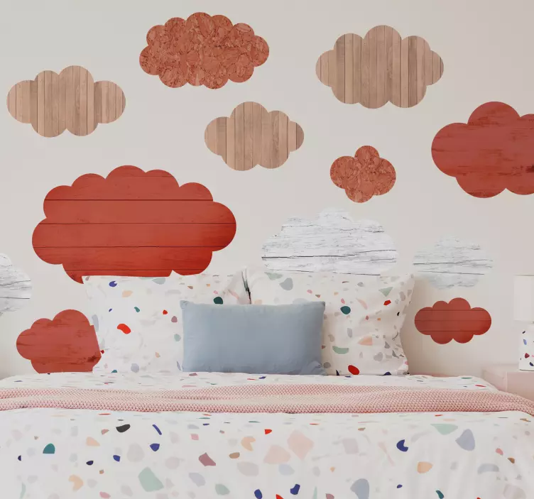 Cloud Shapes Set decoration wall sticker - TenStickers