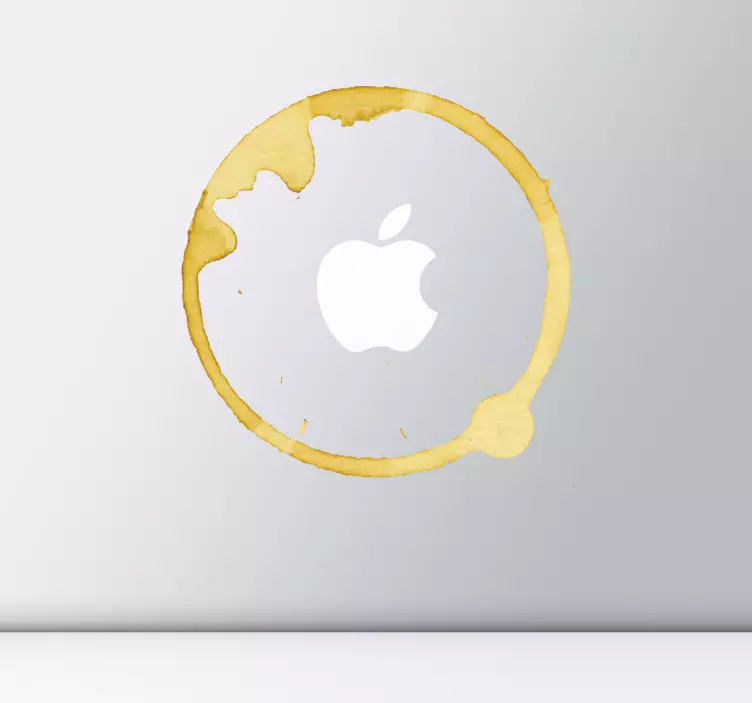 Coffee Stain MacBook Sticker - TenStickers