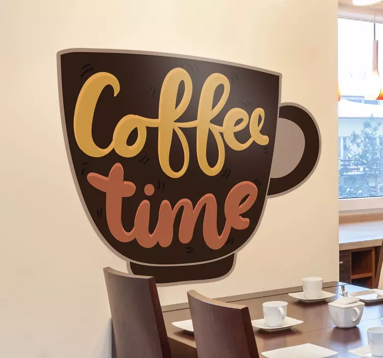 Coffee Time Invitation cuisine wall sticker - TenStickers