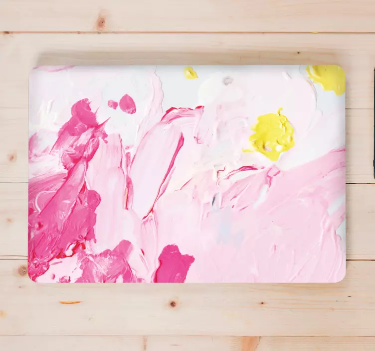 Colorful acrylic brush stroke laptop skin - TenStickers