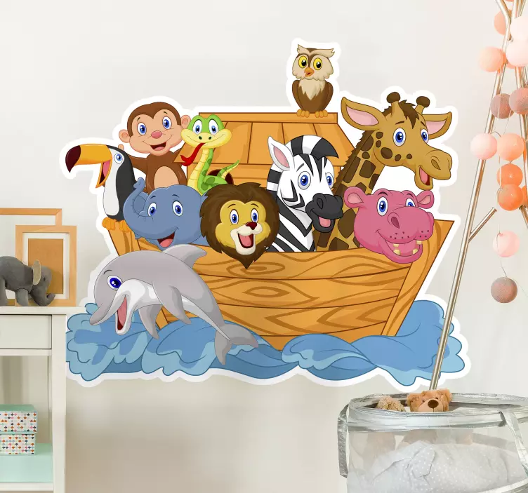 Colorful Animal Characters wall stickers for kids - TenStickers
