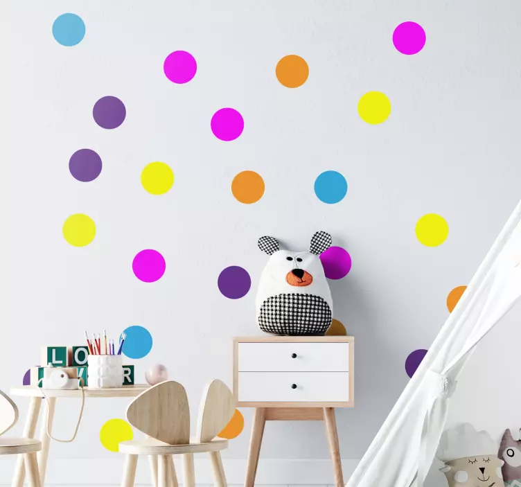 Colorful confetti illustration decal - TenStickers
