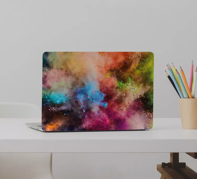 Colorful Cosmic Swirl laptop skin - TenStickers