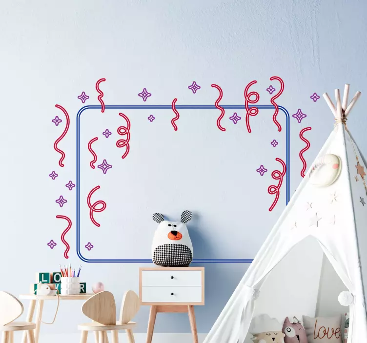 Colorful Decorative Borders wall stickers for kids - TenStickers