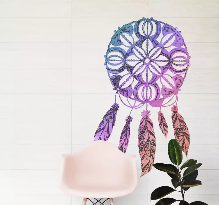 Colorful Dreamcatcher Design nature wall sticker - TenStickers