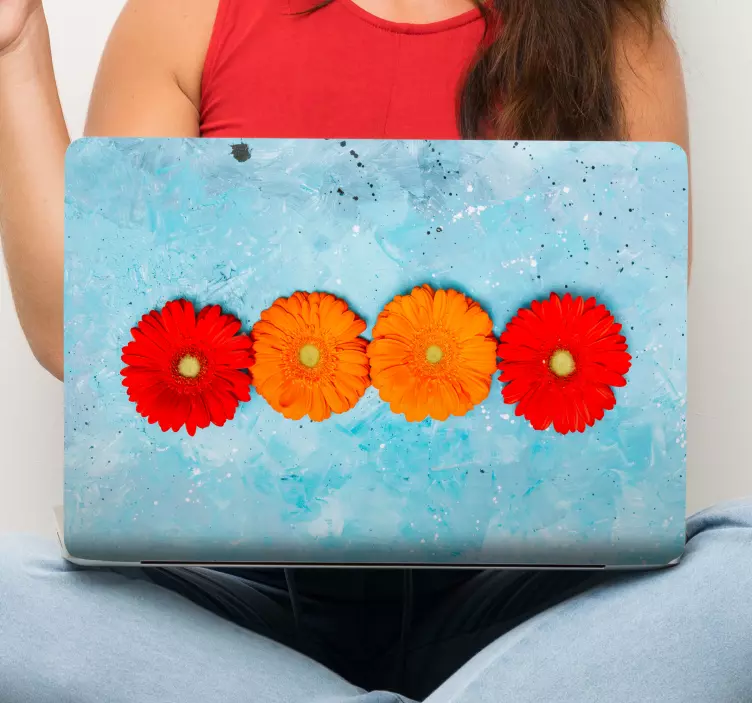 Colorful floral arrangement laptop skin - TenStickers