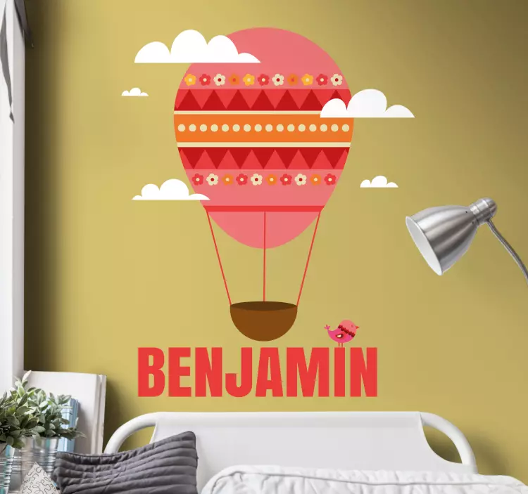 Colorful Hot Air Balloon wall stickers for kids - TenStickers