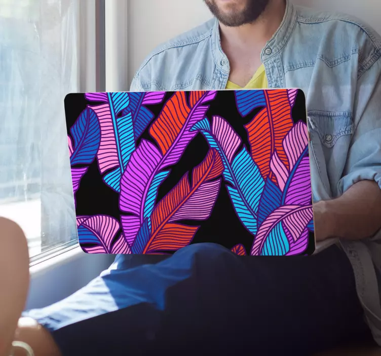 Colorful Leaf Pattern laptop skin - TenStickers