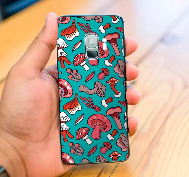 Colorful Mushroom Concept Samsung stickers - TenStickers