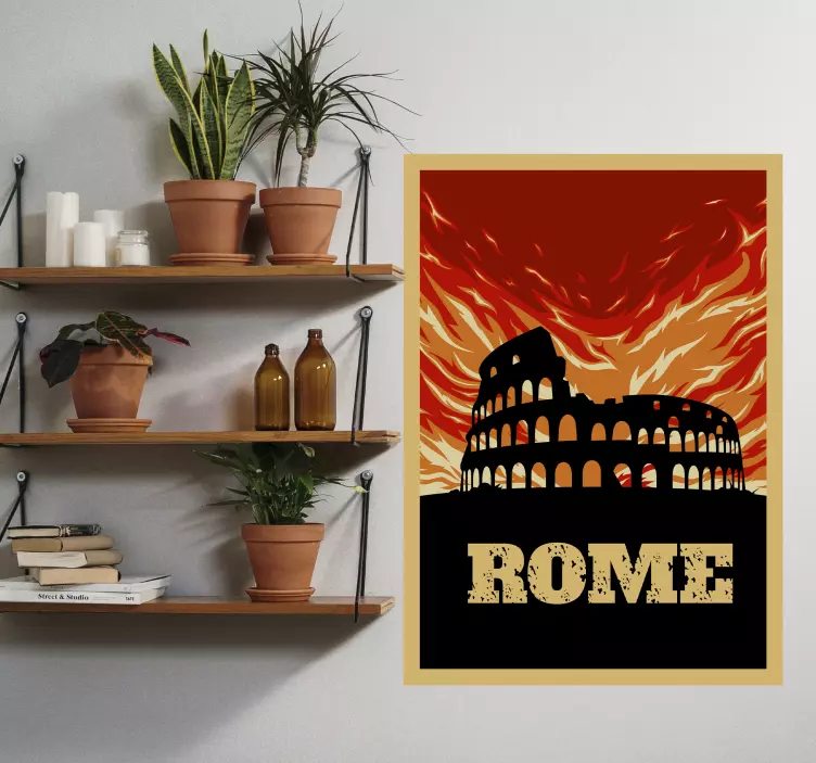 Colosseum Rome Poster location wall sticker - TenStickers