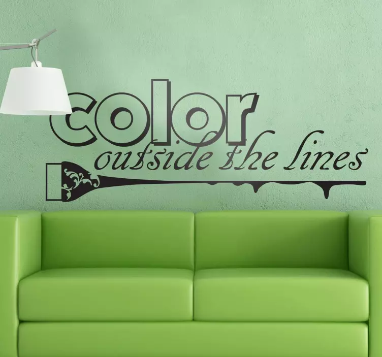 Colour Outside The Lines Decorative Sticker - TenStickers