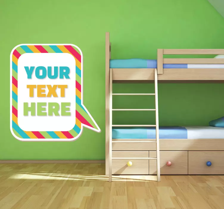 Colourful Customisable Speech Bubble Sticker - TenStickers