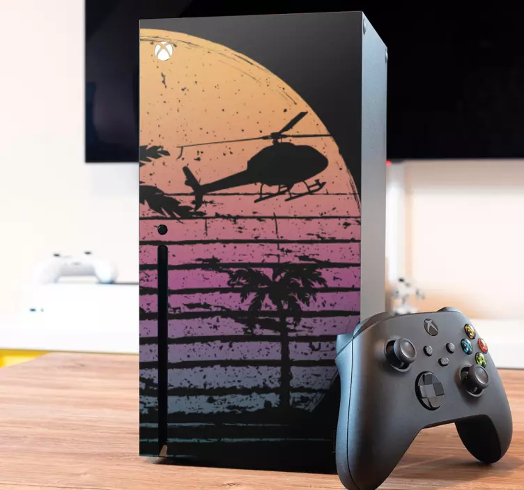 Colorful vaporwave Xbox skin - TenStickers