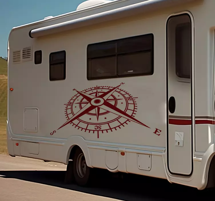 Compass caravan decorative decal - TenStickers