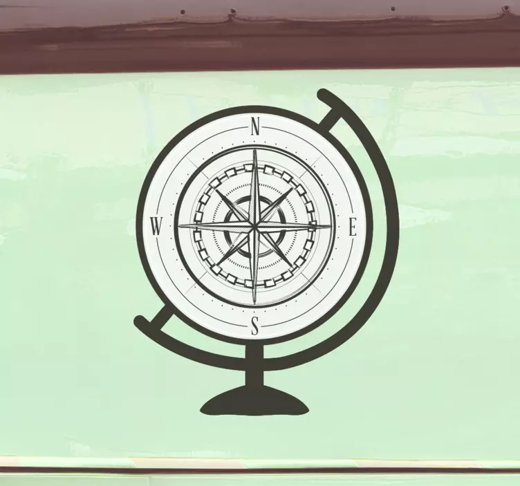 Compass travel wall sticker - TenStickers
