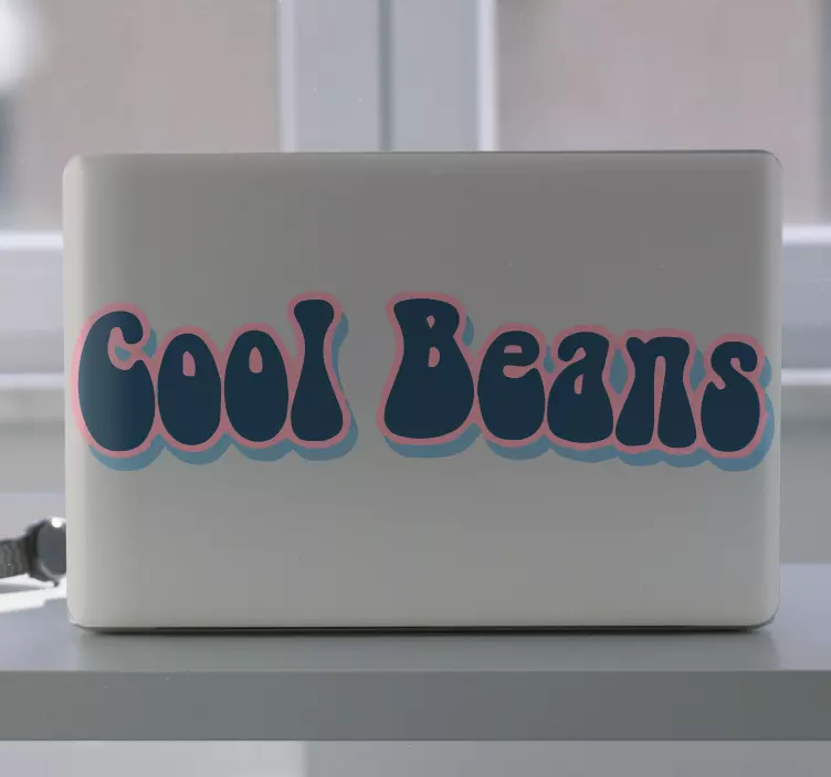 Cool beans phrase Laptop sticker - TenStickers