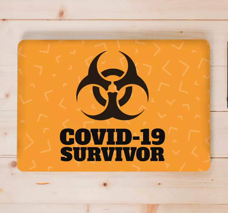 Covid survivor funny design laptop skin - TenStickers