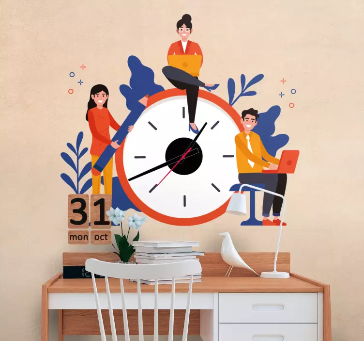 Creative Time Management location wall sticker - TenStickers