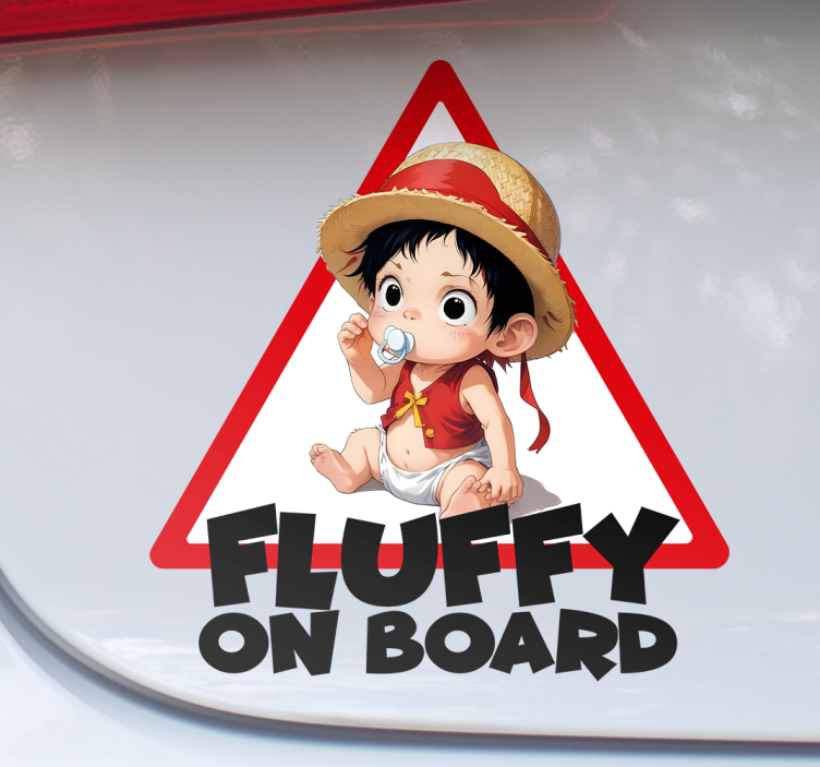 Custom anime character Baby on board sticker - TenStickers