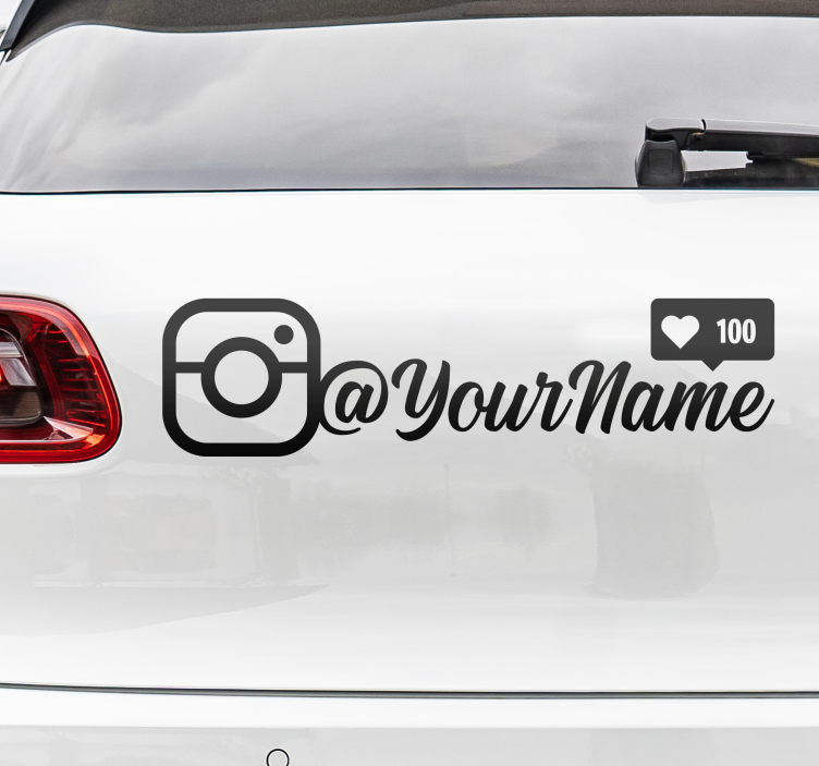 Custom Instagram name youth style for car car decal - TenStickers
