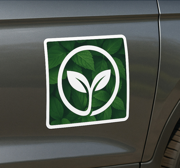 Custom logo leaves background car decal - TenStickers