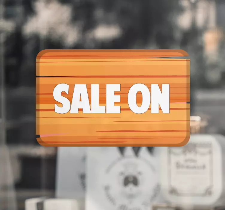 Custom wooden message window decal for business - TenStickers