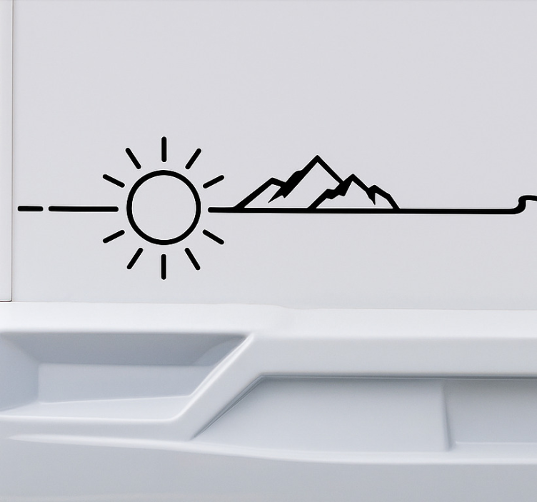 "Custom" nature landscape  camper decal - TenStickers