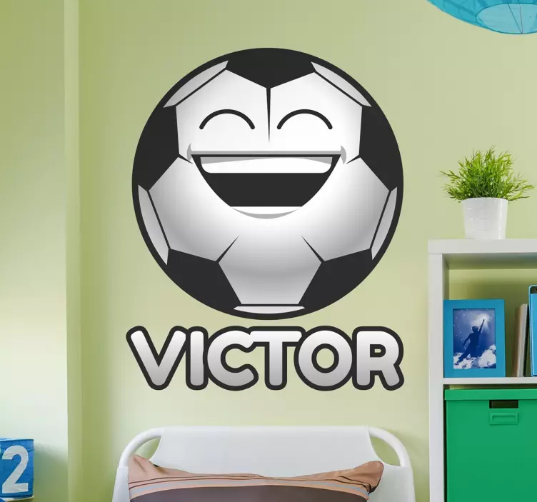 Custom Soccer football wall sticker - TenStickers