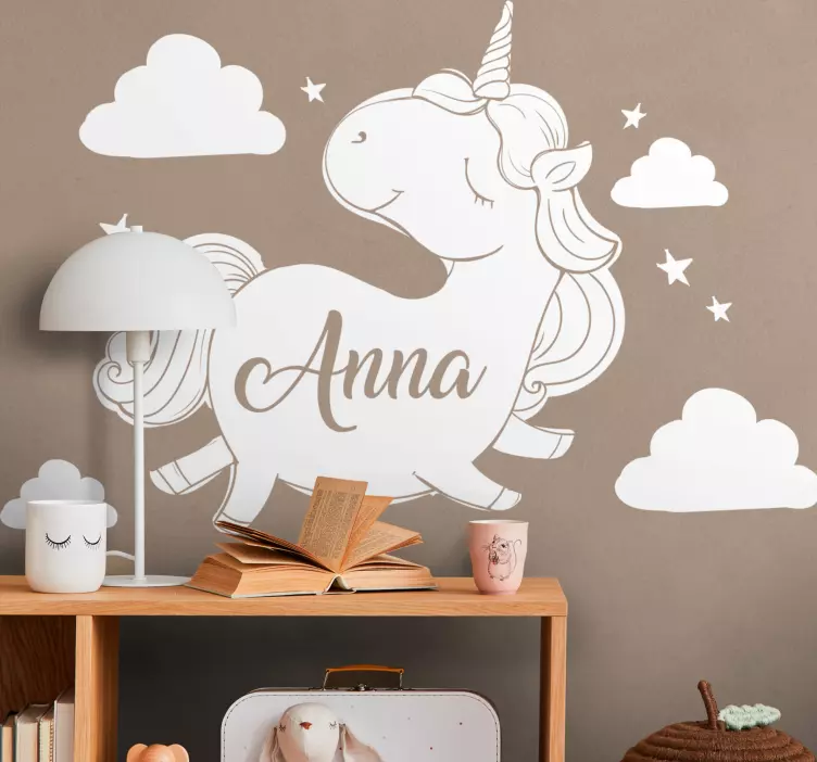 Custom Unicorn Design wall stickers for kids - TenStickers